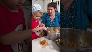 Grandma mamaia makes delicious cabbage rolls 🥰 and Adam is always there to help her 😃 😍 [upl. by Hedwig619]