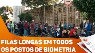 Filas longas em todos os postos de biometria  TV SOROCABASBT [upl. by Creighton]