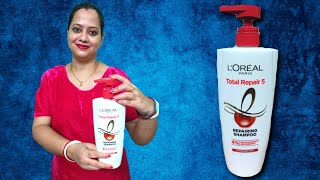 LOREAL Paris Total Repair 5 Shampoo Live Review  How I Take 50 Discount on Family Pack [upl. by Ffej]