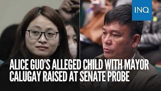 Alice Guo’s alleged child with Mayor Calugay raised at Senate probe [upl. by Eltrym314]