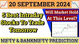 Daily Best Intraday Stocks  20 September 2024  Stocks to buy tomorrow  Detailed Analysis [upl. by Lopez325]