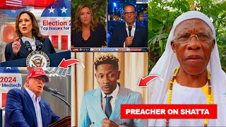 Shatta Wales song playing at Trump and Kamala Harris Presidential Debate  Preacher on Shatta Wale [upl. by Acinimod714]