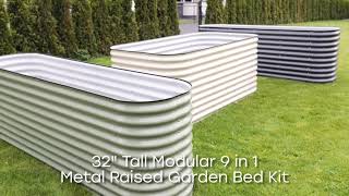 Sproutbox Garden  32quot Tall Modular 9 in 1 Metal Raised Garden Bed Kit [upl. by Inahs626]