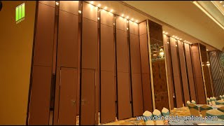 Doorfold Partition  Restaurant Banquet Hall And Vip Dinning Room Movable Sliding Folding Partitions [upl. by Quillan]