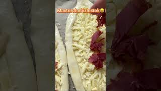 Pastırmalı pide mastercheftürkiye tarif recipe food shorts foryou keşfet yummy short [upl. by Ayotnom846]