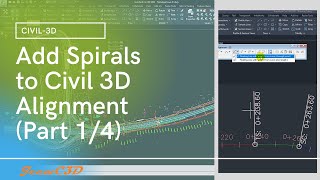 Add Spirals to Civil 3D Alignment Part 1 of 4 [upl. by Tolliver81]