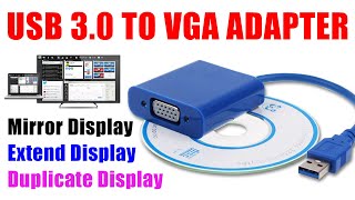 USB 30 TO VGA Adapter I How to use USB to VGA Adapter [upl. by Aunson]