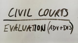 ALevel LAW OCR PAPER 1  ELS ADVANTAGES  DISADVANTAGES OF CIVIL COURTS [upl. by Alyehc567]