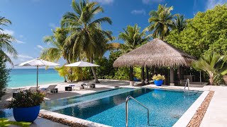 Beach Pool House  Velaa Private Island Maldives [upl. by Sirtimed]