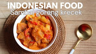 Indonesian Food Sambal Goreng Krecek Spicy Buffalo Skin DelicacyFood Video [upl. by Brinkema]