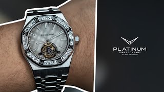 Audemars Piguet Royal Oak Tourbillon with factory baguette bezel [upl. by Dhiren234]