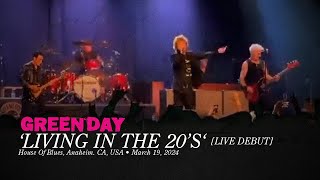 Green Day Living In The 20s Live Debut House Of Blues  March 19 2024 [upl. by Reham]