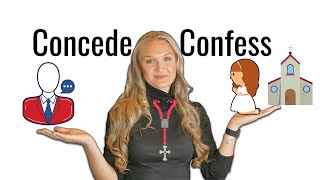 Concede vs Confess SAT Vocabulary SAT Words [upl. by Sulakcin520]