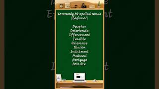 Commonly Misspelled Words 123 comprehension learningwords sentencestructure [upl. by Grati]