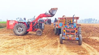 Jcb Loader Loading Mud in Tractor 🚜 with Trolly [upl. by Hachman]