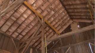 Trillium Dell Timber works analyzes a timber frame barn that was restored by our crew [upl. by Aivek444]