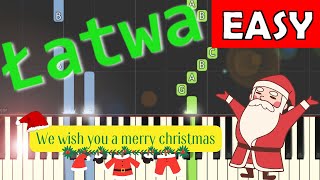 🎹 We wish you a merry Christmas  Piano Tutorial łatwa wersja 🎵 NUTY W OPISIE 🎼 [upl. by Varini]