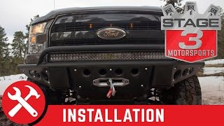 20152016 F150 ADD Stealth R Paneled Winch Plate Front Off Road Bumper Install [upl. by Atalya]