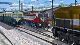 Three Trains on Same Track Due to Track Fault  Emergency Stop  Train simulator 2024 [upl. by Tommie]