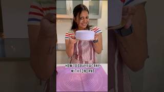 Baking tips How to perfectly cover a cake with fondant  fondant tips  fondant cake tutorial [upl. by Ardnauqal]