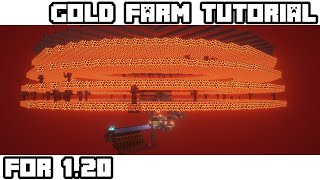 Looting Gold Farm Tutorial  Minecraft 120 [upl. by Brigida]