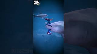 GTA V  SHARK ATTACKS SPIDERMAN 😮😥 shorts gta gaming [upl. by Nnoved]