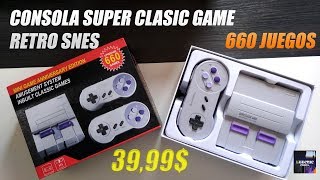 🕹️ Consola Retro Super Nes 660 juegos de Nes consola Super barata español [upl. by Thomas]