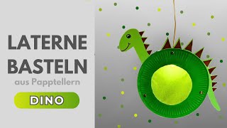 Laterne basteln aus Papptellern  DIY Laterne [upl. by Koffman]