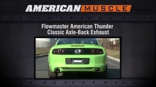 20132014 Mustang Flowmaster Exhaust Sound Clip American Thunder Classic AxleBack GT GT500 [upl. by Ala]