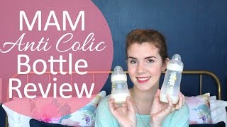 MAM ANTI COLIC BOTTLE REVIEW  SELF STERILIZING  Christine Keys [upl. by Asenej]