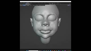 Sculpting a head in blender  shorts timelapse blender sculpting [upl. by Wooster153]