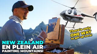 Painting AMAZING Mountains from LIFE in New Zealand  Special Guest [upl. by Gellman]