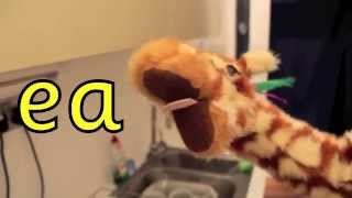 Geraldine the Giraffe learns ea as the e sound [upl. by Schreib27]