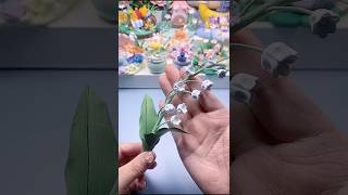 Clay Tutorial  Lotus Pond Crane Clay Mini Flower  Miniature Flowers  shorts shortvideo art [upl. by Yuma]