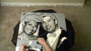 Wedding portrait  made entirely from LEGO [upl. by Yragerg]