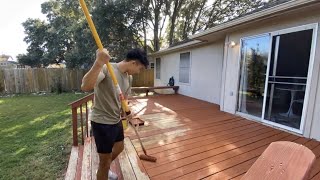 Staining My Deck with Cabot Deck Correct [upl. by Tnarg]