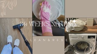 36 weeks pregnant “ nesting”cleaning amp reset [upl. by Annah]