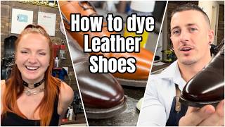 How to dye leather shoes  Professional chocolate dye [upl. by Maximo621]