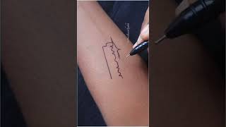 Simple 3d cut tattoo making with trick [upl. by Chicoine846]