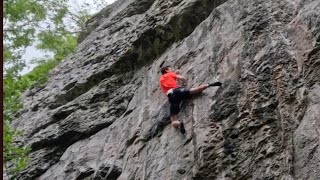 Moaty McMoatface F8b Moat Buttress  Peak District Sport Climbing [upl. by Trautman]