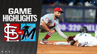 Cardinals vs Marlins Game Highlights 61724  MLB Highlights [upl. by Chrystel]