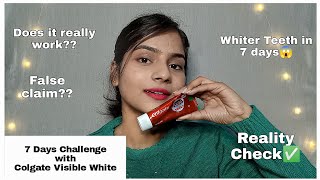 7days Challenge with Colgate Visible White🦷 Non sponsored review  ReviewWithRakhee [upl. by Rimhsak]