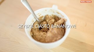 Szybkie ciasto bananowe z mikrofalówki [upl. by Smaj681]