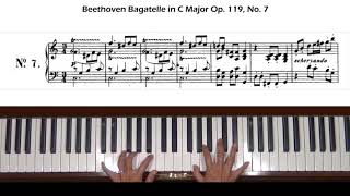 Beethoven Bagatelle Op 119 No 7 in C Major Piano Tutorial [upl. by Sigmund]