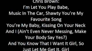 Chris Brown Feat KMac  Number One with Lyrics on Screen [upl. by Nnylram]