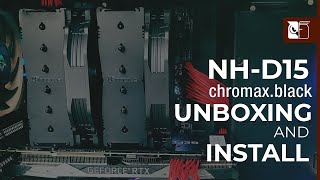 Noctua NHD15 chromaxblack Unboxing and Install i910900k MSI Z490 MEG ACE Thermaltake C35 Case [upl. by Leitman538]