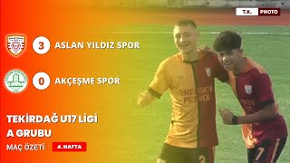 Akçeşmespor amp Aslan Yıldız S K U17 maç özeti [upl. by Marchal]