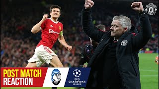 Solskjaer amp Maguire react to comeback win  Manchester United 32 Atalanta  UEFA Champions League [upl. by Crellen]