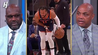 Inside the NBA reacts to Jalen Brunson’s Injury during Game 2 [upl. by Nodanrb]