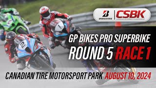 2024 Bridgestone CSBK  GP Bikes Pro Superbike Round 5 Race 1 at Canadian Tire Motorsport Park [upl. by Marjy]